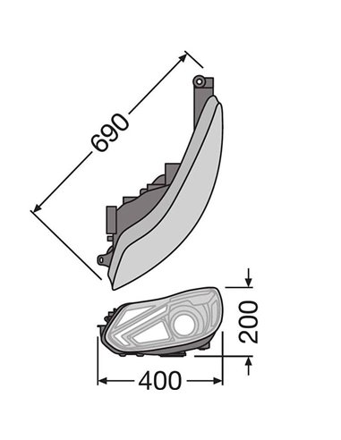 Phares halogènes LEDriving XENARC pour Ford Focus 3, 6 000 K, 40 % plus blancs, LEDHL105