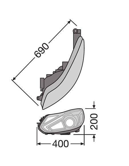Phares halogènes LEDriving XENARC pour Ford Focus 3, 6 000 K, 40 % plus blancs, LEDHL105