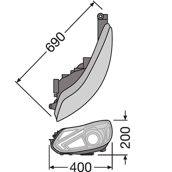 Faros para actualización de halógeno LEDriving XENARC para Ford Focus 3, 6000K 40% de luz más blanca, LEDHL105