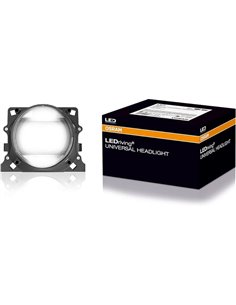 Farol universal esquerdo OSRAM LEDriving, 4 funções de luz: farol alto, farol baixo, funcionamento diurno e estacionamento, LEDU