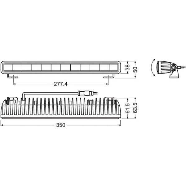 Barra LED Osram LEDDL106-CB LEDriving LIGHTBAR SX300-CB, 6000K 2350Lm, 29W, alcance 210m