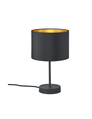 Candeeiro de mesa dourado e Preto Hostel 1XE14