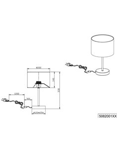 Lampe à poser dorée et noire Hostel 1XE14 2