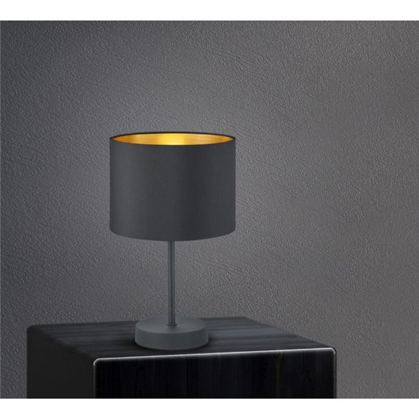 Lámpara de Sobremesa Dorada y Negra Hostel 1XE14