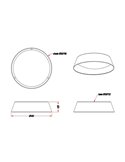 Plafón LED de Techo 18W Negro Dorado Ponts Trio