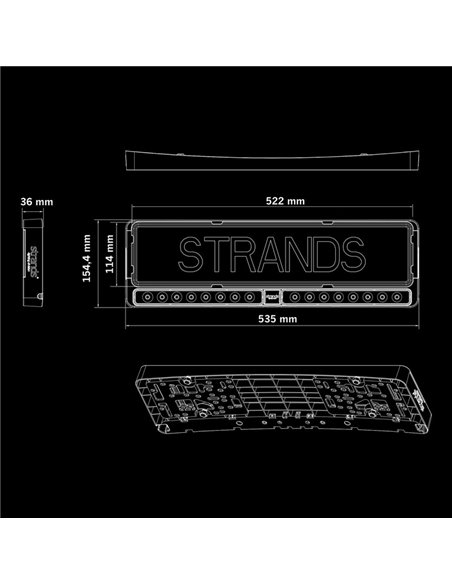 Barra LED con soporte para matrícula NUUK E-LINE DUO 2X10″ 8350Lm 440m alcance ECE R149