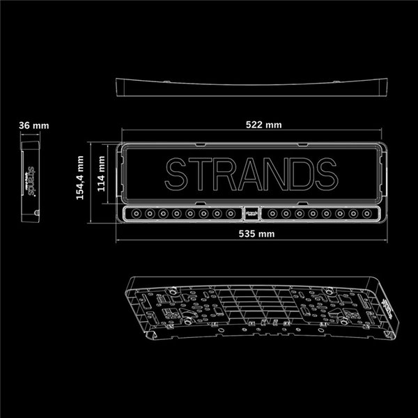 Barra LED con soporte para matrícula NUUK E-LINE DUO 2X10″ 8350Lm 440m alcance ECE R149