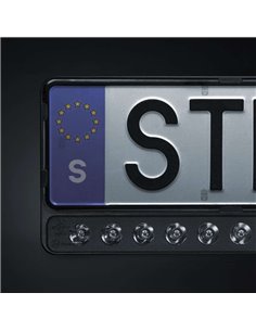 Soporte para matrícula con doble barra LED homologada NUUK E-LINE 20″ 8100Lm alcance 440m 110W IP69K DT-3 ECE R149 2