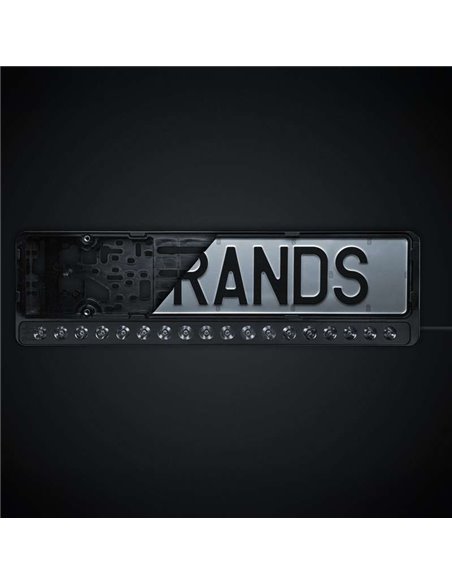 Soporte para matrícula con doble barra LED homologada NUUK E-LINE 20″ 8100Lm alcance 440m 110W IP69K DT-3 ECE R149