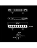 Barra LED NUUK D-LINE 10" largo 266 mm 5500Lm 5000K 376m 60W IP69K ámbar/blanca homologada ECE R148/R149