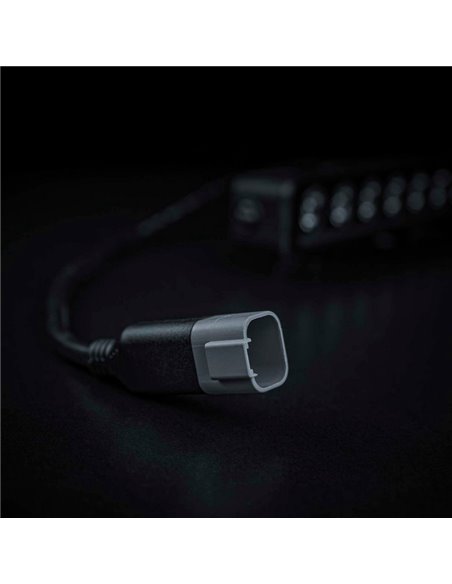 Barra LED NUUK D-LINE 10" largo 266 mm 5500Lm 5000K 376m 60W IP69K ámbar/blanca homologada ECE R148/R149