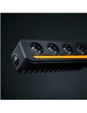 Barra LED NUUK D-LINE 10" largo 266 mm 5500Lm 5000K 376m 60W IP69K ámbar/blanca homologada ECE R148/R149