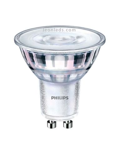 Bombilla LED Philips GU10 de Cristal 65w | Bombilla Halógena LED Philips CorePro LEDspot MV | LeonLeds Iluminación