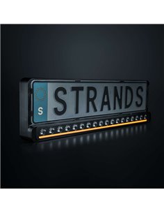 Support de plaque d'immatriculation avec barre LED homologuée NUUK D-LINE 20" 9600Lm 5000K 492m 125W IP69K ECE R148/R1