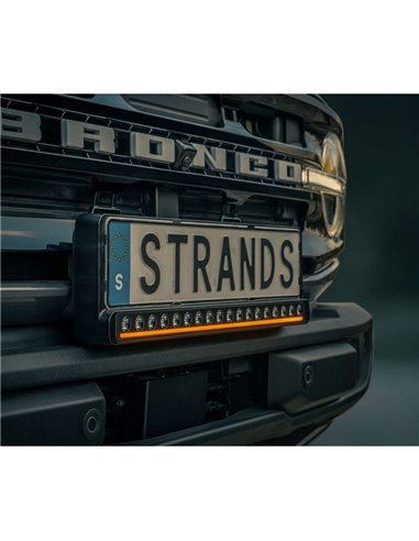 Support de plaque d'immatriculation avec barre LED homologuée NUUK D-LINE 20" 9600Lm 5000K 492m 125W IP69K ECE R148/R1