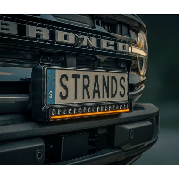 Suporte de placa com barra de LED homologada NUUK D-LINE 20" 9600Lm 5000K 492m 125W IP69K ECE R148/R1