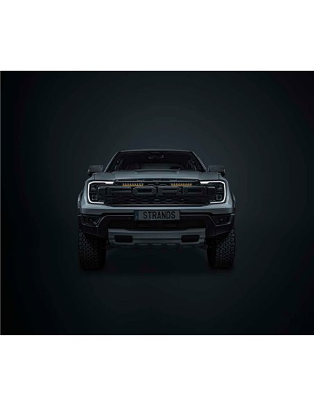 Barra LED NUUK D-Line 20" 9600Lm 5000K 492m 125W IP69K luz de posición ámbar/blanca homologada ECE R148/R149