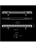 Barra LED NUUK D-Line 20" 9600Lm 5000K 492m 125W IP69K luz de posición ámbar/blanca homologada ECE R148/R149