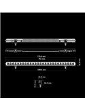 Barra LED NUUK D-Line 30" 15500Lm 5000K 556m 165W IP69K luz posición ámbar/blanca homologada ECE R148/R149