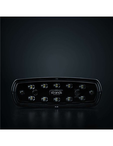 Luz LED de marcha atrás NUUK E-Line Black R 1350Lm 5000K 24m 13W IP69K homologada ECE R23