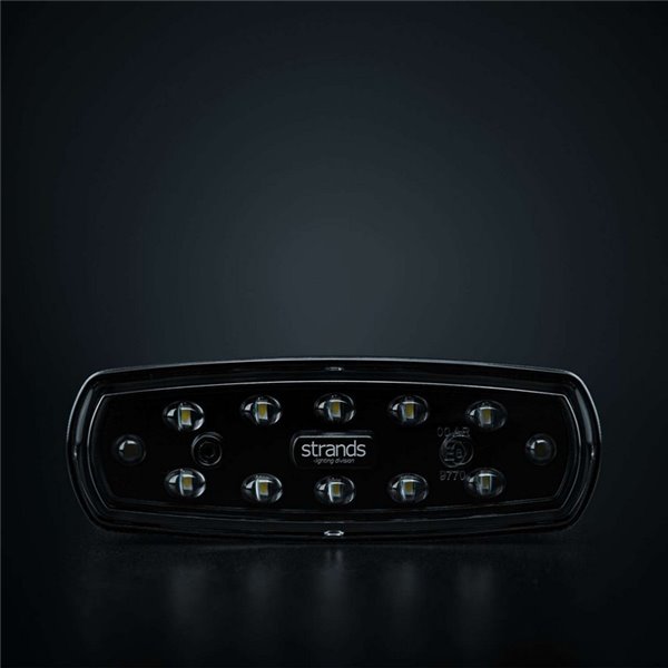 Luz LED de marcha atrás NUUK E-Line Black R 1350Lm 5000K 24m 13W IP69K homologada ECE R23