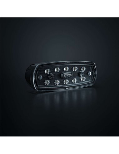 Luz LED de marcha atrás NUUK E-Line Black R 1350Lm 5000K 24m 13W IP69K homologada ECE R23