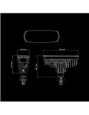 Luz LED de marcha atrás NUUK E-Line Black R 1350Lm 5000K 24m 13W IP69K homologada ECE R23