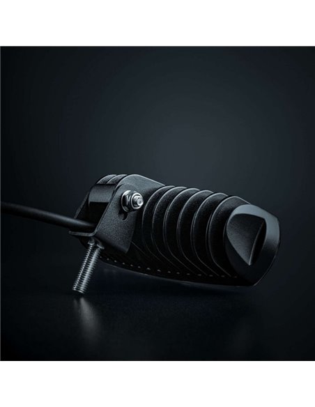 Luz LED de marcha atrás NUUK E-Line Black R 1350Lm 5000K 24m 13W IP69K homologada ECE R23