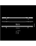 Barra LED NUUK D-Line 40" 19600Lm 5000K 580m 200W IP69K ámbar/blanca homologada ECE R148/R149