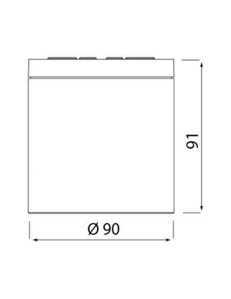 Plafón KANDANCHÚ redondo exterior medidas Mantra | LeonLeds