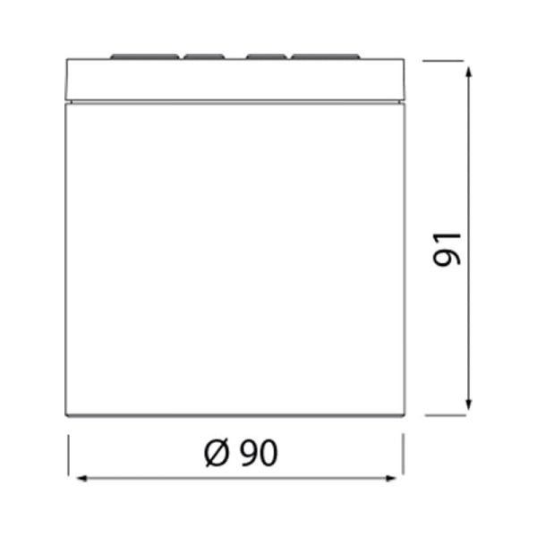 Luminária de teto redonda para área externa KANDANCHÚ, dimensões Mantra | LeonLeds