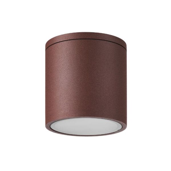 Luminária de teto redonda para exterior KANDANCHÚ, aço corten, Mantra 7907 | LeonLeds