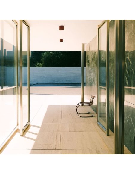 Plafón KANDANCHÚ redondo exterior 7907 acero corten Mantra | LeonLeds