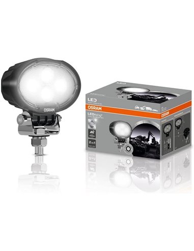 Foco de trabajo LED delantera/trasera, LEDriving OVAL WL VX100‑WD luz amplia, 17W 6000K 1500Lm, alcance 50m