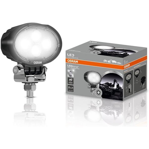 Foco de trabajo LED delantera/trasera, LEDriving OVAL WL VX100‑WD luz amplia, 17W 6000K 1500Lm, alcance 50m