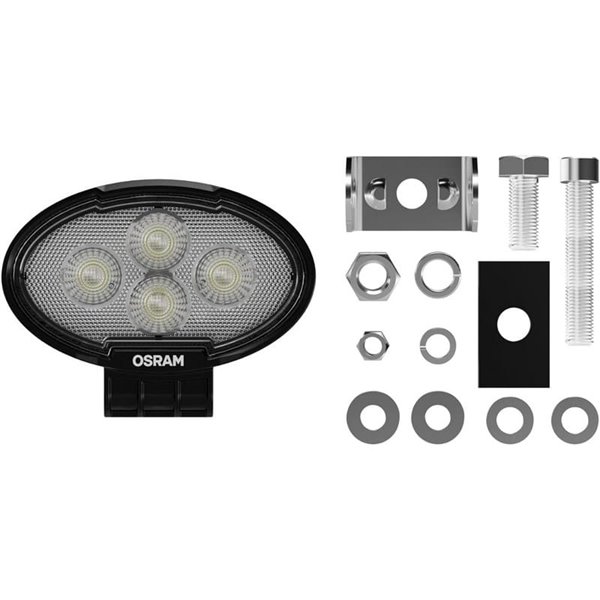 Foco de trabajo LED delantera/trasera, LEDriving OVAL WL VX100‑WD luz amplia, 17W 6000K 1500Lm, alcance 50m