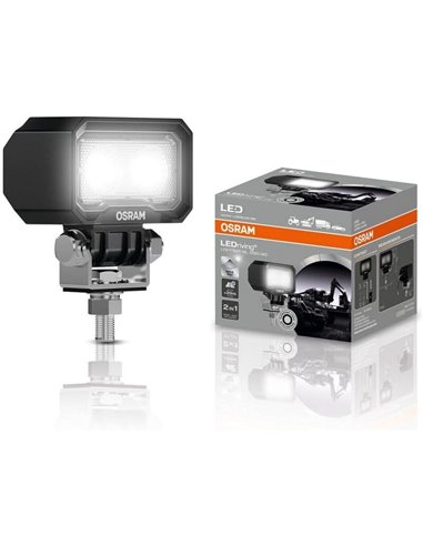 Barra de luz de trabalho LED retangular frontal/traseira LEDriving WL VX80-WD, feixe amplo, 10 W, 6000 K, 800 Lm, alcance de 39 