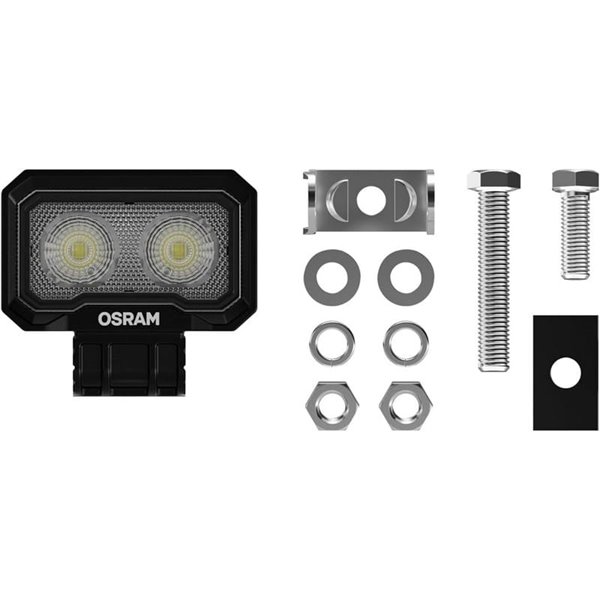 Barra de luz de trabalho LED retangular frontal/traseira LEDriving WL VX80-WD, feixe amplo, 10 W, 6000 K, 800 Lm, alcance de 39 