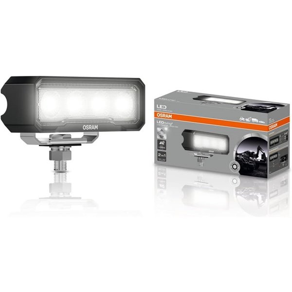Barra de trabajo delantera/trasera LEDriving OSRAM WL VX125‑WD alta cobertura, 18W 6000K, 1500Lm, alcance 48m
