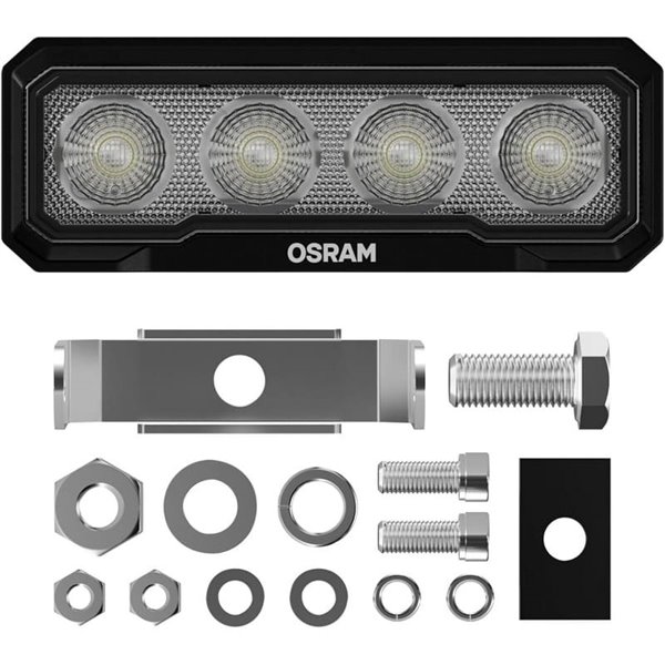 Barra de trabajo delantera/trasera LEDriving OSRAM WL VX125‑WD alta cobertura, 18W 6000K, 1500Lm, alcance 48m