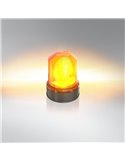 OSRAM LIGHTsignal HAL Farol de aviso de halogênio giratório 360°, base de 3 parafusos, 24 V âmbar, 70 W, 2200 K, 1900 Lm, IP65