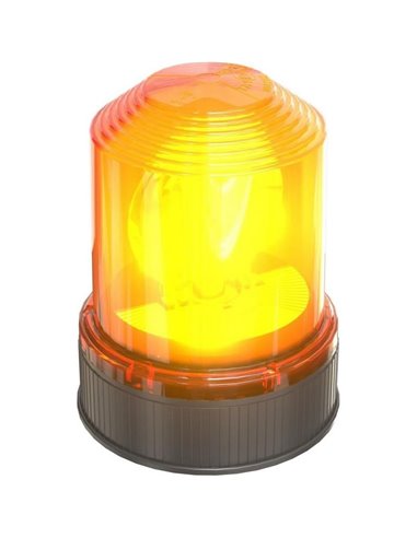 Baliza de advertencia rotativa 360º halógena OSRAM LIGHTsignal HAL base 3 tornillos, 24V ámbar 70W 2200k 1900Lm, IP65