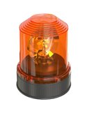 OSRAM LIGHTsignal HAL Farol de aviso de halogênio giratório 360°, base de 3 parafusos, 24 V âmbar, 70 W, 2200 K, 1900 Lm, IP65