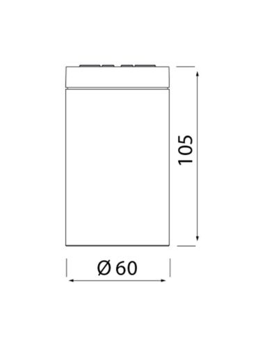 Dimensões da luminária de teto redonda para área externa KANDANCHÚ Mantra | LeonLeds