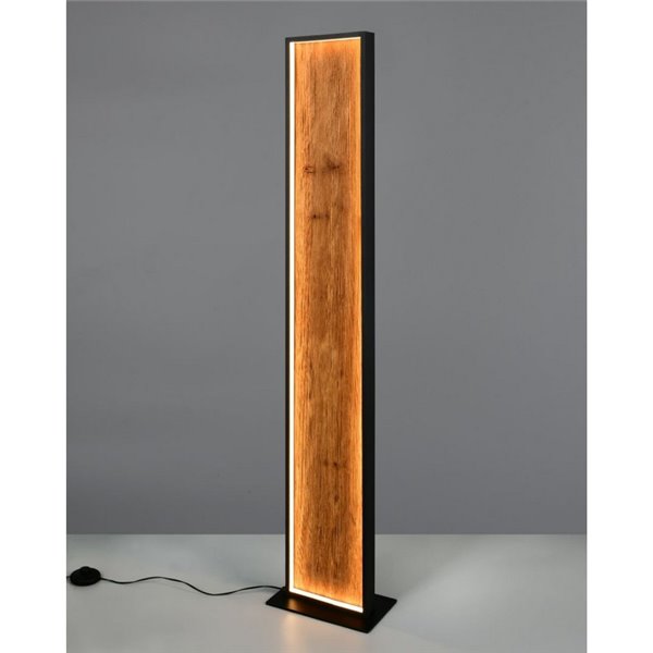 Lampadaire LED KALEA, bois naturel, interrupteur à pied, 35W, 4100lm, 3000K, IP20