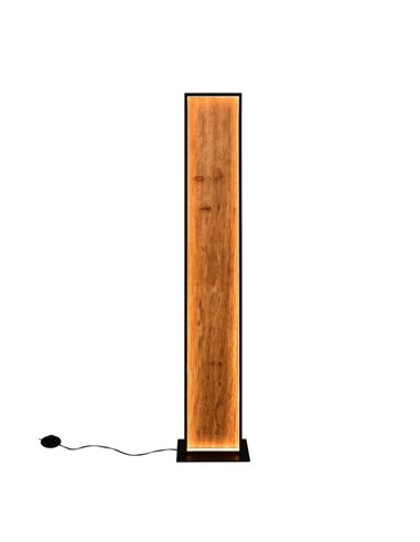 Lampadaire LED KALEA, bois naturel, interrupteur à pied, 35W, 4100lm, 3000K, IP20