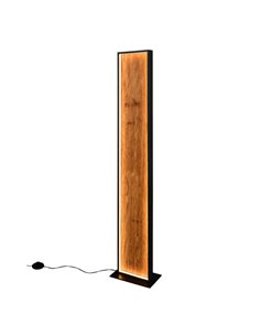 Lampadaire LED KALEA, bois naturel, interrupteur à pied, 35W, 4100lm, 3000K, IP20