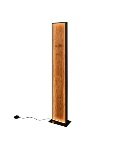 Lampadaire LED KALEA, bois naturel, interrupteur à pied, 35W, 4100lm, 3000K, IP20