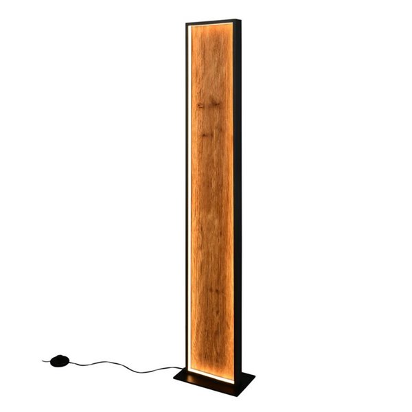 Lámpara de pie LED KALEA madera natural, interruptor de pie 35W 4100lm, 3000K IP20