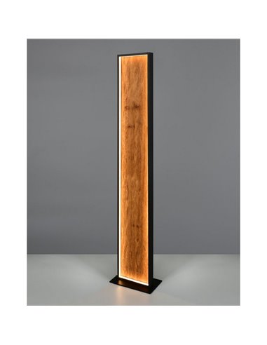 Lampadaire LED KALEA, bois naturel, interrupteur à pied, 35W, 4100lm, 3000K, IP20